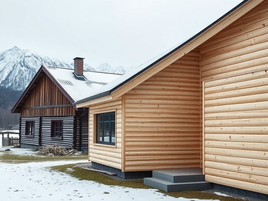 nytt tilbygg bygget inntil eksisterende bolig